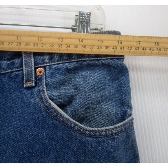 VINTAGE Levis 505 Jeans 34X29 Regular Fit Straight Red Tab Y2K Denim * - Picture 3 of 11